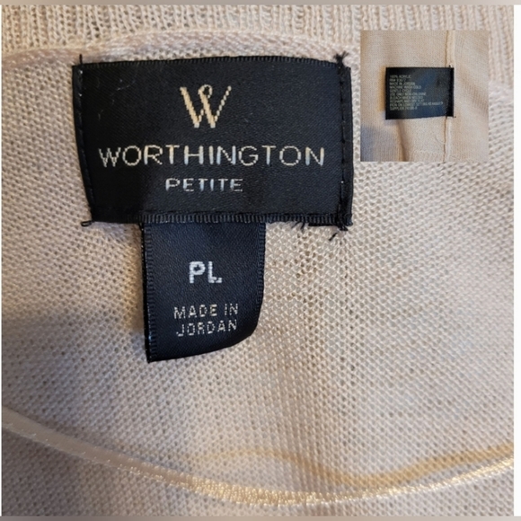 Worthington (JC Penney) Petite Large open front cardigan sweater - Picture 2 of 3